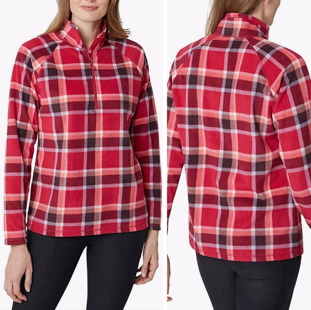 Eddie Bauer Women's Ultra Soft Fleece 1/4 Zip Long Sleeve Pullover Top